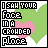 Pixel art of nine showing text "I saw your face in a crowded place" with color variations on letters over green and pink heart background
