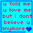 Pixelated text on cyan background with blue border, red lettering, and heart symbols changing from one to two.