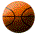 Three pixelated basketballs with orange and brown tones on a gray background, each showing distinct surface patterns.