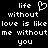 Pixelated text and heart symbol on black background, repeated in two with identical content
