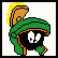 pixelated cartoon character heads in various poses and expressions, including Marvin the Martian, Bugs Bunny, Daffy Duck, Elmer Fudd, Tweety Bird, Sylvester, Wile E. Coyote, Road Runner, and others