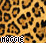 Animated contact sheet of a leopard print pattern with repeating "MAGGIE" text and white star icons, displayed in 3x3 grid layout on gray background.