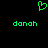 Green pixelated heart symbol above two identical green text strings on black background.