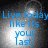 Blue text reads "Live today like its your last!" over a dark background with bright light effects, displayed in four