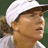 Static 48x48 pixel icon showing a person in profile wearing a white cap with brown brim, visible facial features including closed eyes and mouth, light skin tone, and partial shoulder/neck area against dark green background.