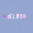 Pixelated icon with 'delias' text, pink heart symbol, and small box on light blue background; animation cycles through three distinct color variations.