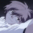 Pixelated anime-style character with light purple hair and white clothing on left, next to black background with pixelated text "Anime IM" above smaller "COM" on right.