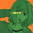 A 48x48 pixel buddy icon featuring a green anime-style character with long hair and a yellow headband on the left, paired with "Anime IM" text in white pixelated font on black background to the right.