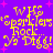 Purple background with yellow pixelated text reading 'WHS Sparklers Rock... Yo Diggy!' and pink star shapes scattered throughout.