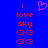 Blue background with red pixelated text 'i love sky' and two '<3<3' symbols, plus a pink heart-shaped icon above the left