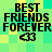 Green and yellow pixelated background with black text reading BEST FRIENDS FOREVER and a heart symbol below