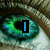 A pixelated image with four distinct sections: a close-up eye, a heart-shaped mountain landscape, and two text segments.