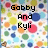 Pixelated image with colorful circles on white background, displaying text split into two sections.