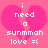 Pixelated pink background with two overlapping hearts and white text reading 'i need a sunmmah love =(' in a retro digital style.
