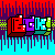 Pixel art logo with stylized text 'BGK!' in red, purple, cyan, and green blocks against a dripping background of red, purple, and cyan pixels.