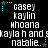 A black background displays repeated white text blocks with cyan star and dot decorations, arranged in a pattern