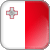 Maltese flag icon with white and red vertical halves and a red-outlined cross on white section
