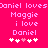Pixelated text on bright pink background with repeated names and hearts, showing animation change in heart colors.