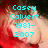 A four- displays a person with light brown hair against a red background, with cyan pixelated text changing