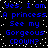 Blue pixelated text on black background with white speckles, repeating 'Yes. I am A princess See my Gorgeous CROWN?' in two