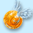 Animated contact sheet showing two frames of a golden snitch icon with wings in motion against light blue background