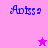 Four display 'Adissa' text with a star symbol changing color on a pink and purple background