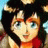 A pixelated anime-style character with dark hair and blue eyes appears on the left side of a contact sheet, while the right side displays text "Anime IM" above "COM" in white pixelated font against black background.