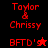 Pixelated red text and symbols on black and red backgrounds with a small star icon at bottom right.
