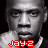 A 6-frame animated contact sheet of a black-and-white portrait with red text "JAY-Z" at the bottom, showing subtle facial expression changes across frames.