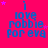 Bright pink background with blue text reading "i love robbie for eva" and scattered purple stars in a