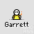 Pixelated character icon with yellow torso, white head, and orange sparks above the right shoulder