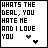 Two side-by-side pixelated display identical text with animated heart symbols changing position