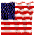 Animated contact sheet of 8 sequential frames showing a waving American flag icon with pixelated details and slight motion blur on red stripes.