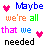 Pixelated text and two pink heart icons on white background, with multicolored lettering in blue, orange, green, purple, light blue, and black.