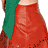 Animated contact sheet showing a woman in red and green clothing with changing poses across six frames, including close-ups of her torso and face.
