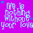A static image with a bright purple background featuring repeated light blue text reading "life is nothing without your love" and scattered small blue stars.