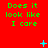 Red background with green text reading "Does it look like I care" repeated in a , blue plus and X symbols scattered across the image