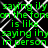 Green text on black background with white pattern repeating phrases 'saying ily', 'on the forum', 'is like', 'saying ihys', 'in person' in pixelated font