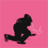 Animated sequence of a figure performing jump rope moves against a pink background, showing various poses including crouching, jumping, and lying down.