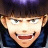 Pixelated anime-style character face with dark hair and blue collar on left, white text "Anime IM" and stylized "cOm" on black background right.