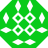 Green circular icon with white geometric patterns including four central rings and eight surrounding diamond shapes.