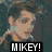 Four distinct images arranged in a , each with bold text overlay: MIKEY!, CUTE!, HOT!, and SEXY!