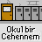 Pixel art animation of a character in yellow clothing moving through lockers, opening doors to reveal flames and a red demon figure.
