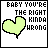 Two side-by-side pixel art frames showing text and a heart symbol with color variation between frames.