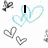 Animated icon with blue heart outlines, black text reading 'I Love', and a nameplate displaying 'Steven James Golis' over gray heart shapes.