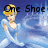 Animated icon of a blonde woman in blue gown with text changing across frames.