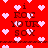 Red background with pixelated white hearts and brown text reading "i ROC YOUR SOX" in two mirrored sections.