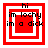 Red and white layered square frames with black text reading "Hi im lochy im a dick" in four variations showing different frame configurations.