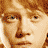 Pixelated image of a person with light brown hair in five views showing different head angles and expressions, one view includes 'Harry Potter' text on black background.