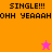 Pixelated text and star symbols on colored backgrounds with animated color changes.
